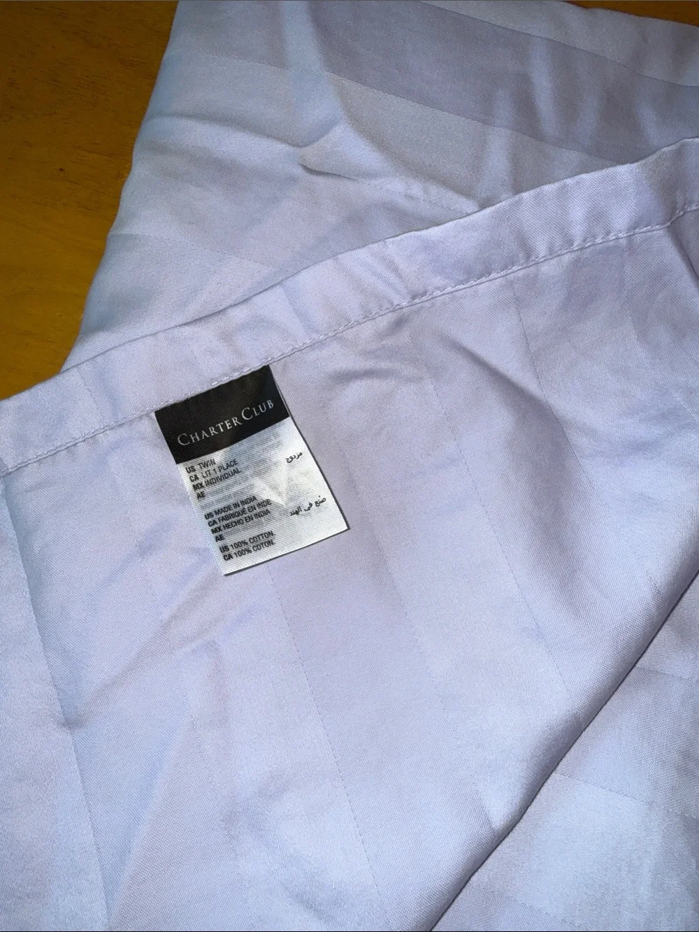 Charter Club twin sheets. Lavender color